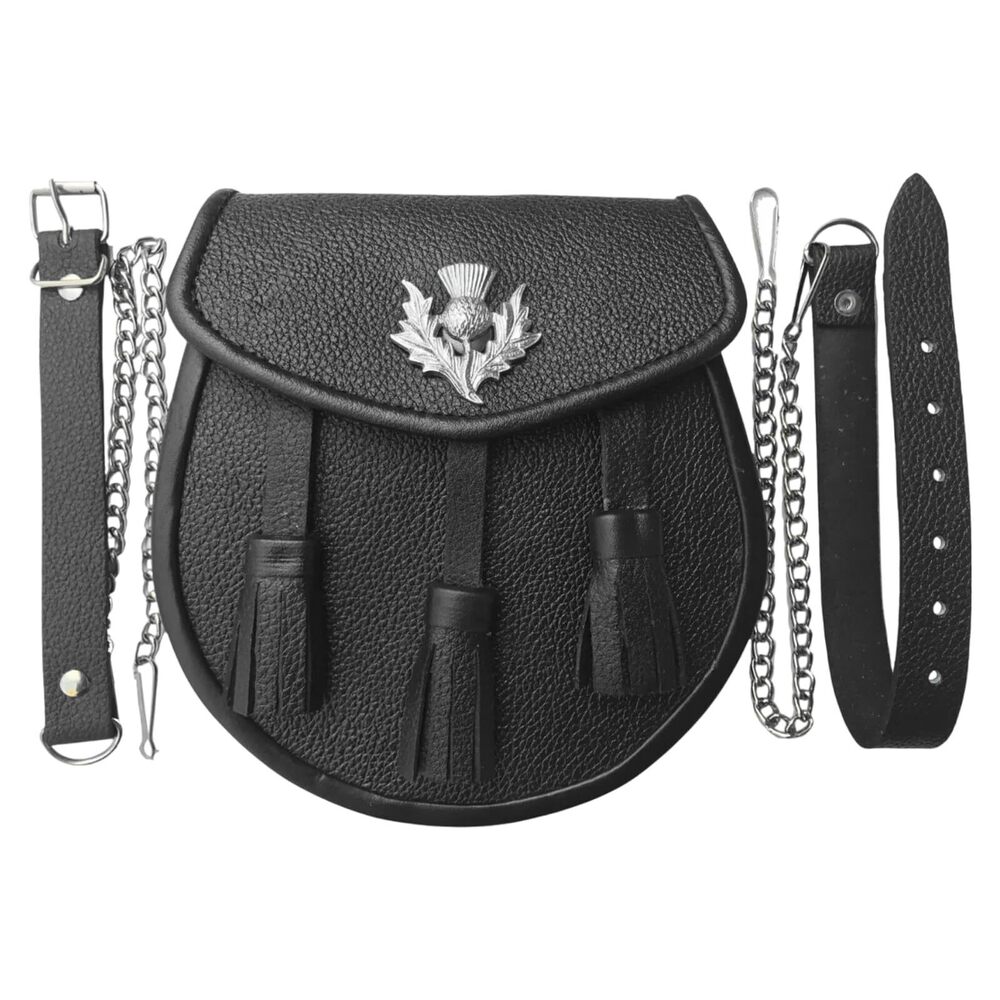 9197 Scottish Leather Sporran for Kilt – Traditional Dress Sporran